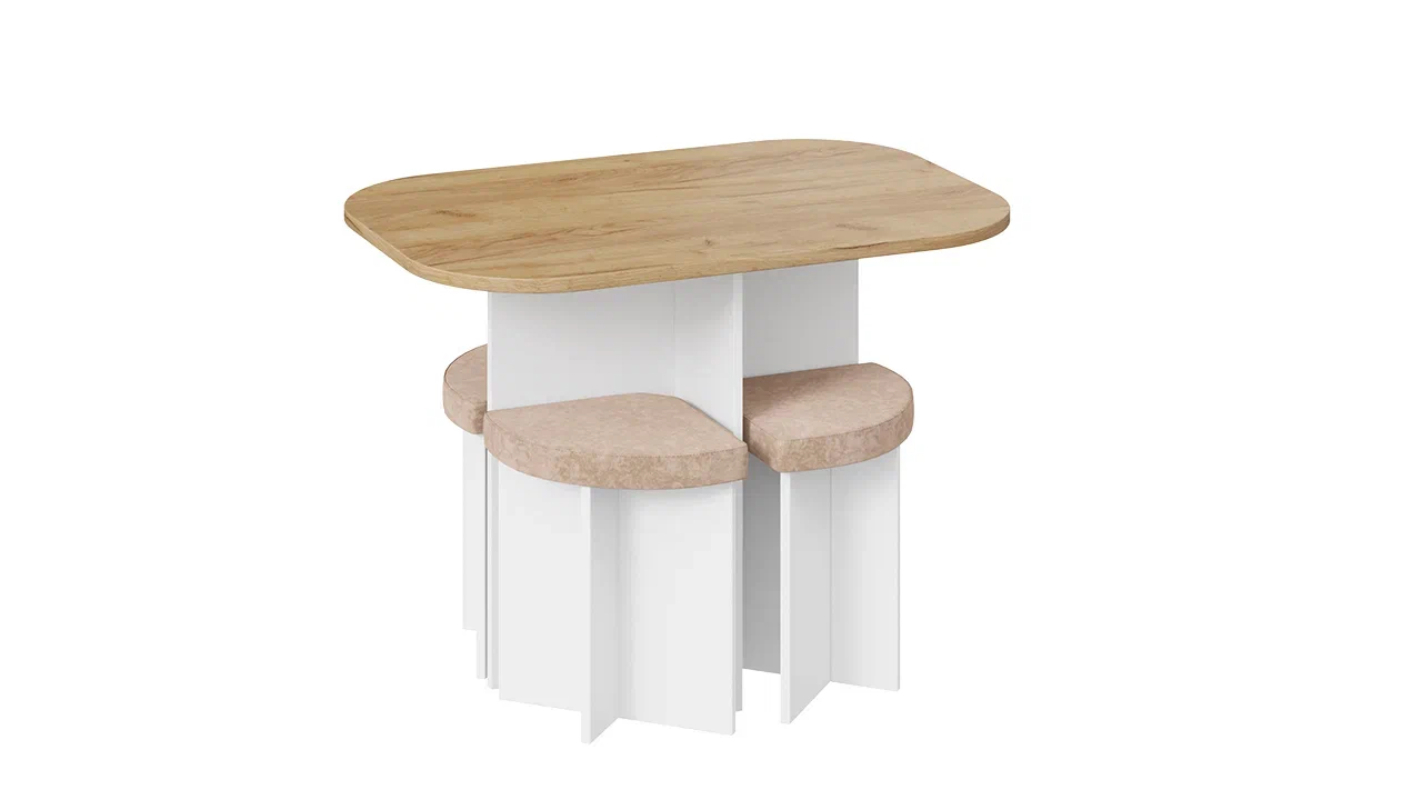 Изображение товара Обеденная садовая мебель Олимп 5 элементов из ЛДСП стильная комфортная