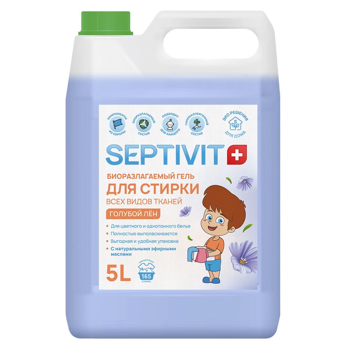 Изображение товара Гель для стирки Septivit LNDRY_len_5L 5 л Изображение товара Гель для стирки Septivit LNDRY_len_5L 5 л