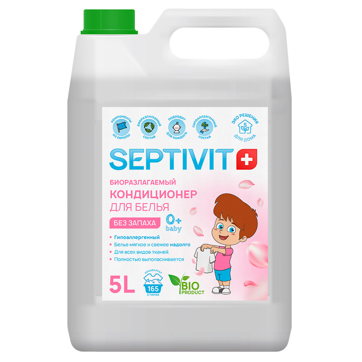 Изображение товара Кондиционер для белья Septivit SPTV_cnd_5000_cleansoft 5 л Изображение товара Кондиционер для белья Septivit SPTV_cnd_5000_cleansoft 5 л
