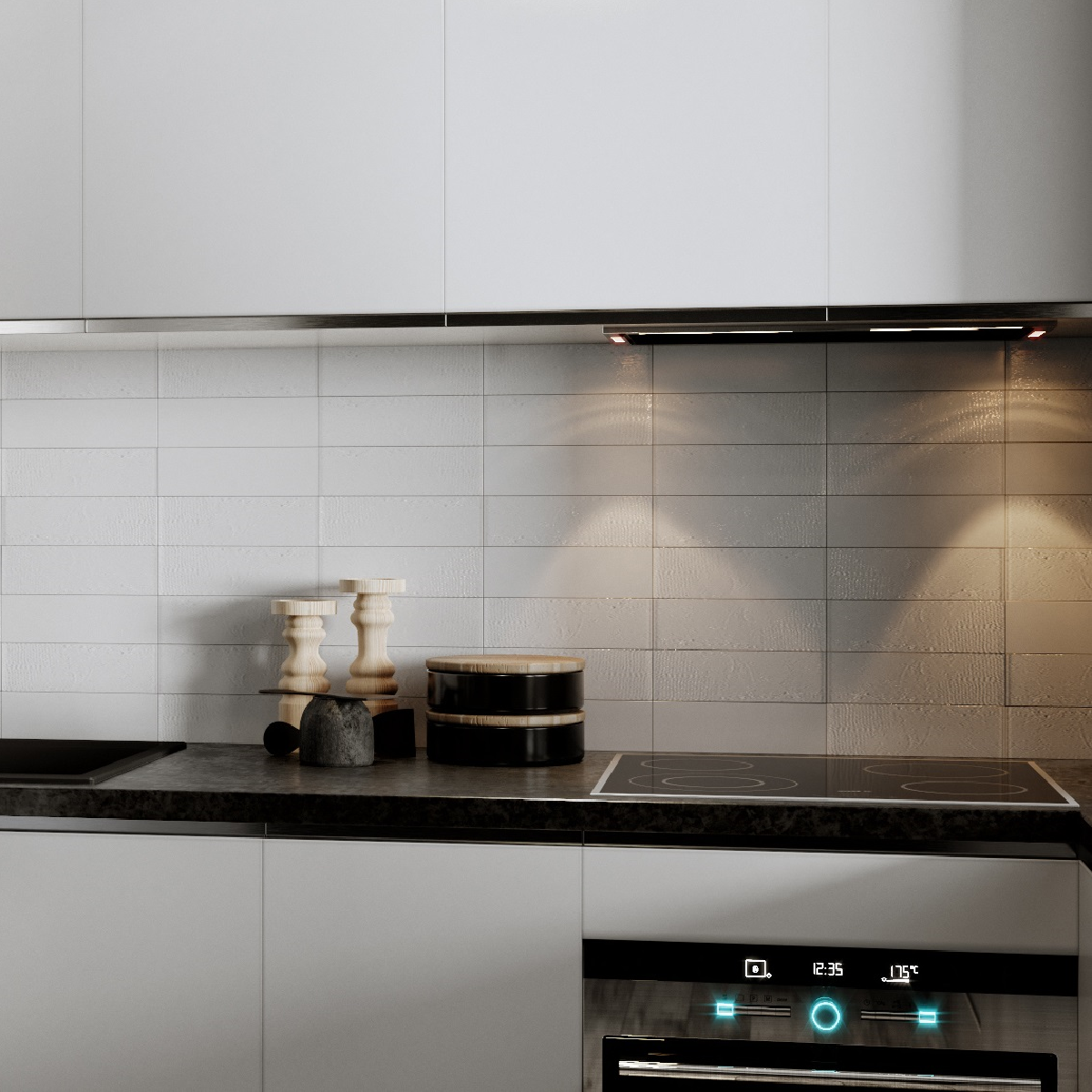 Изображение товара Глазурованный керамогранит Belani Матео 7.5x25 см 0.79 м² белый текстурированный