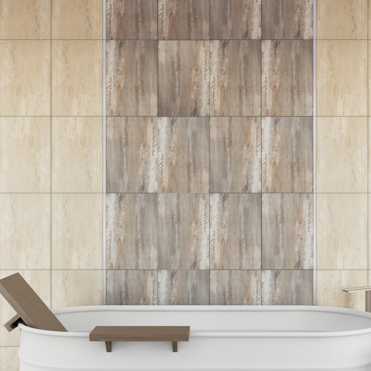 Изображение товара Плитка настенная Culto Faipari 40x20 см бежевый имитация дерева для ванной