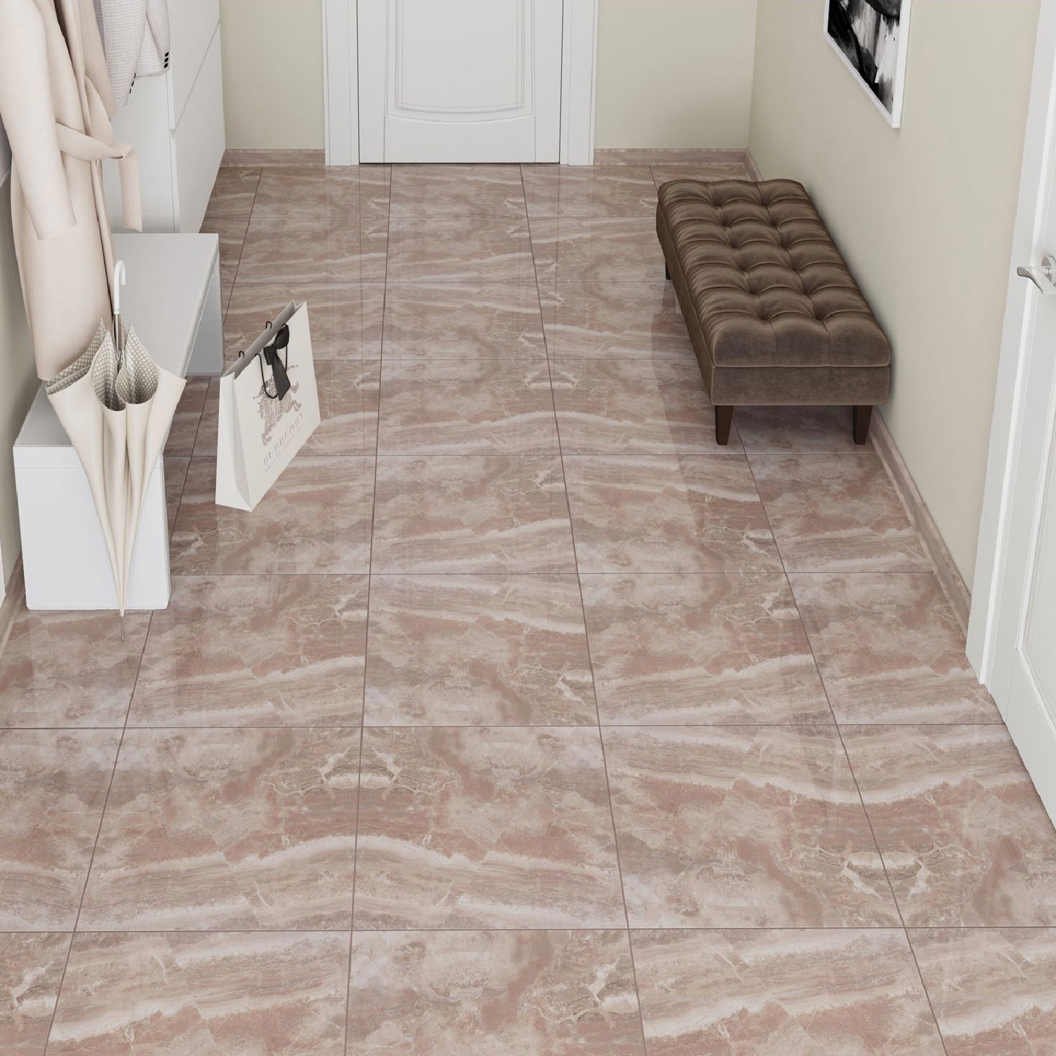 Изображение товара Керамогранит Лава 45x45 см светло-коричневый для пола и стен Россия