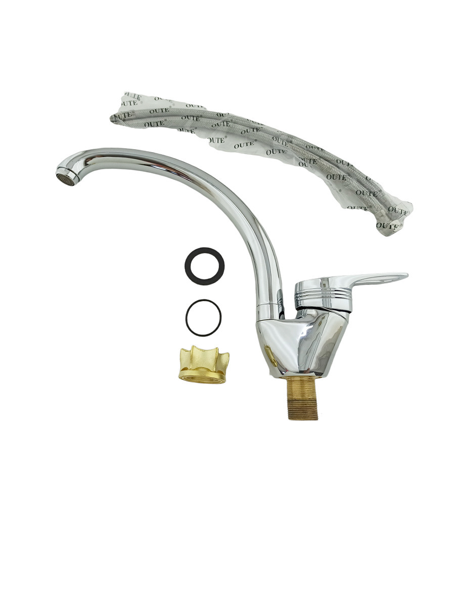 Изображение товара Однорычажный смеситель Oute T3813b излив 20 см цвет серебристый