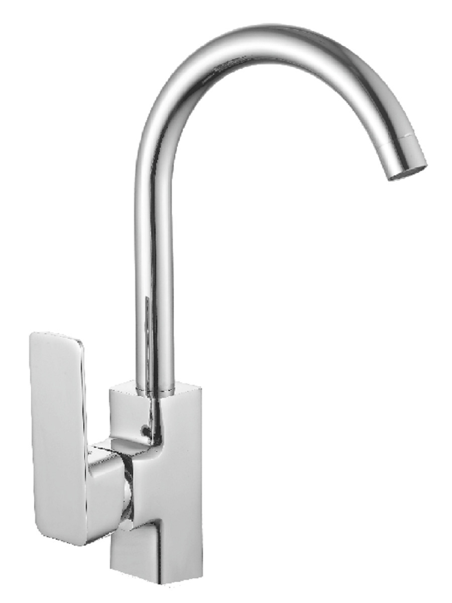 Изображение товара Однорычажный смеситель Rainsberg R1013f с изливом 26 см бежевый хром