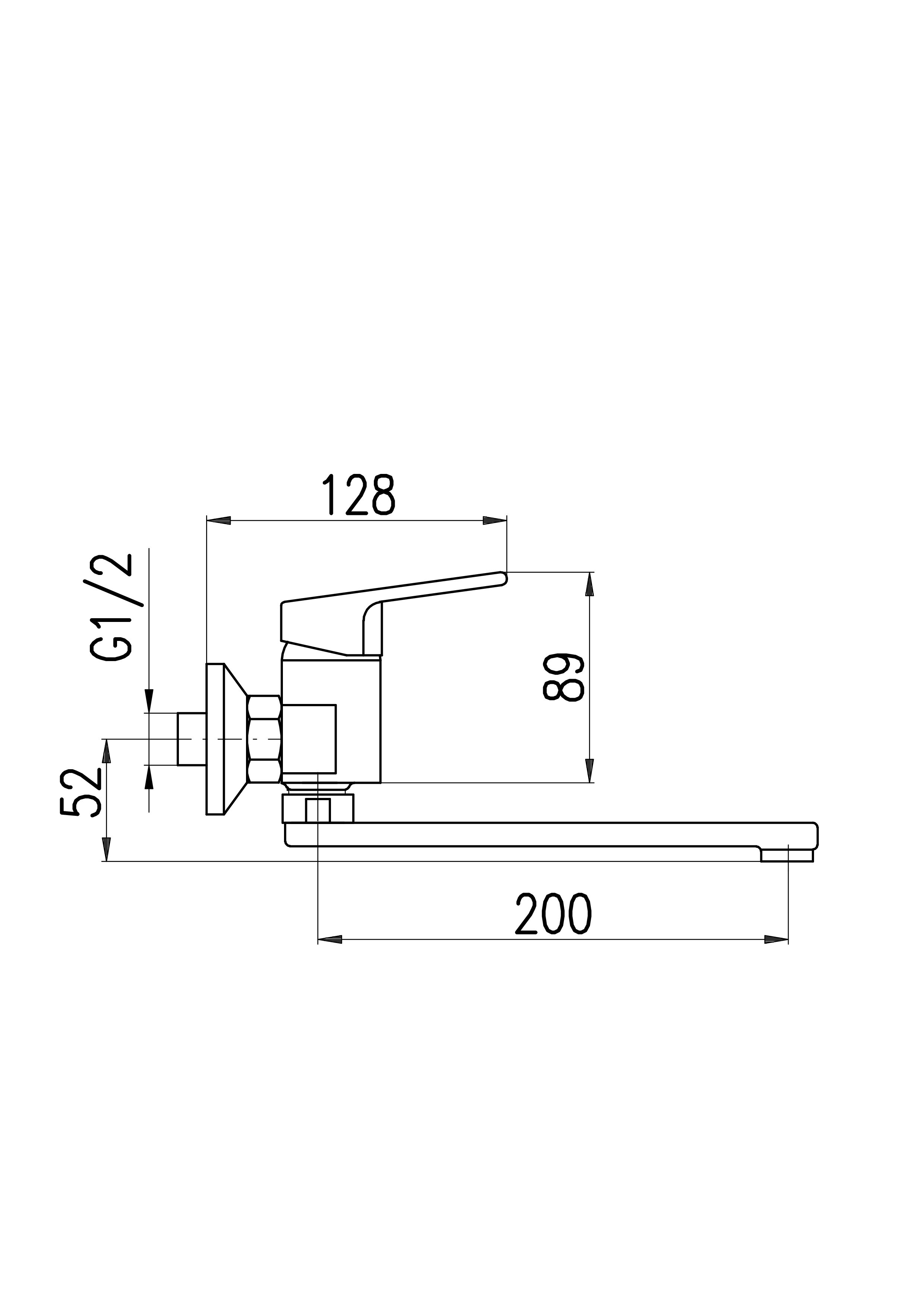Изображение товара Смеситель Ravslezak Co101.5/23cmat латунь черный матовый