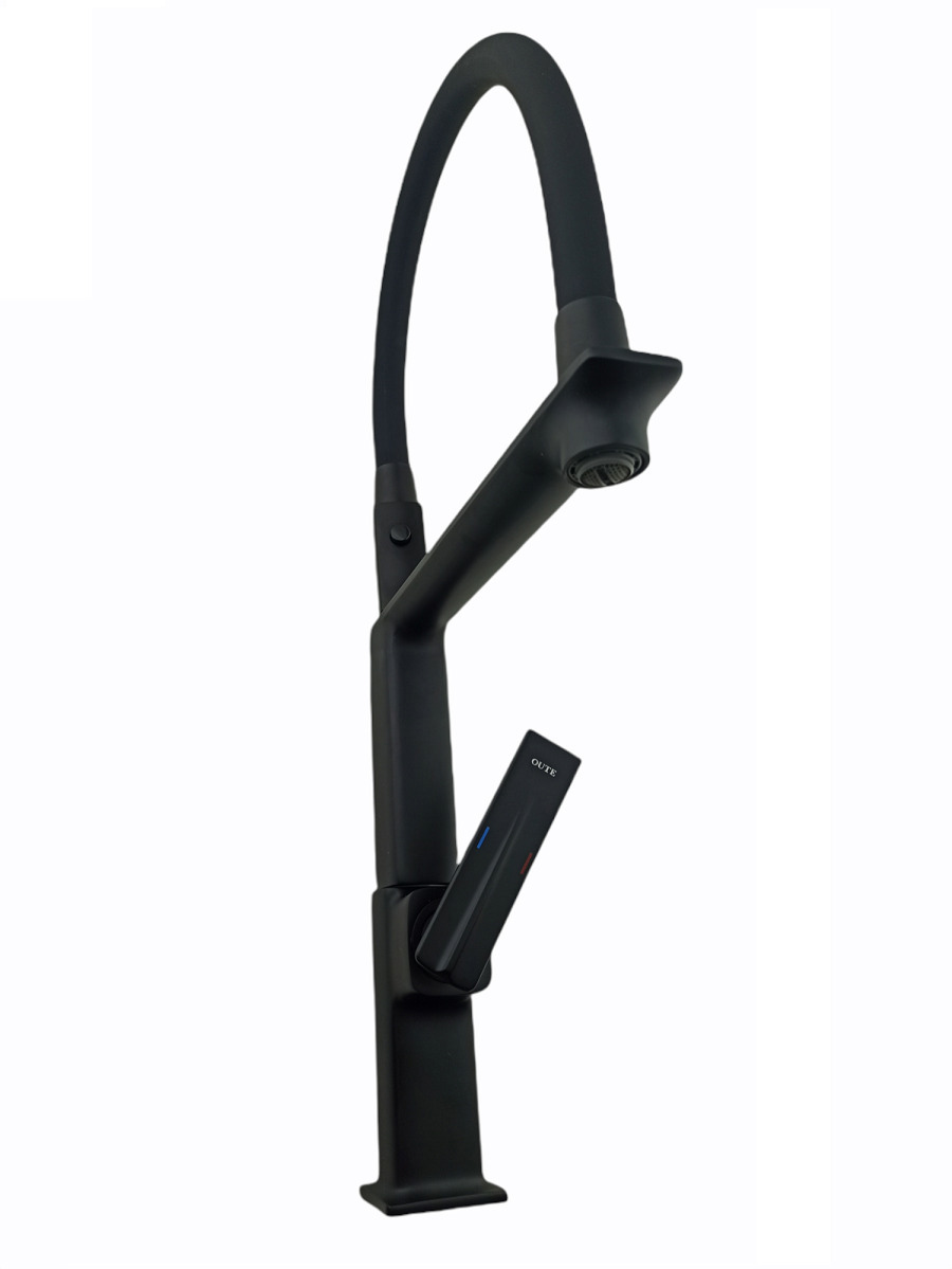 Изображение товара Однорычажный кухонный смеситель OUTE T11293bh излив 26.5 см черный