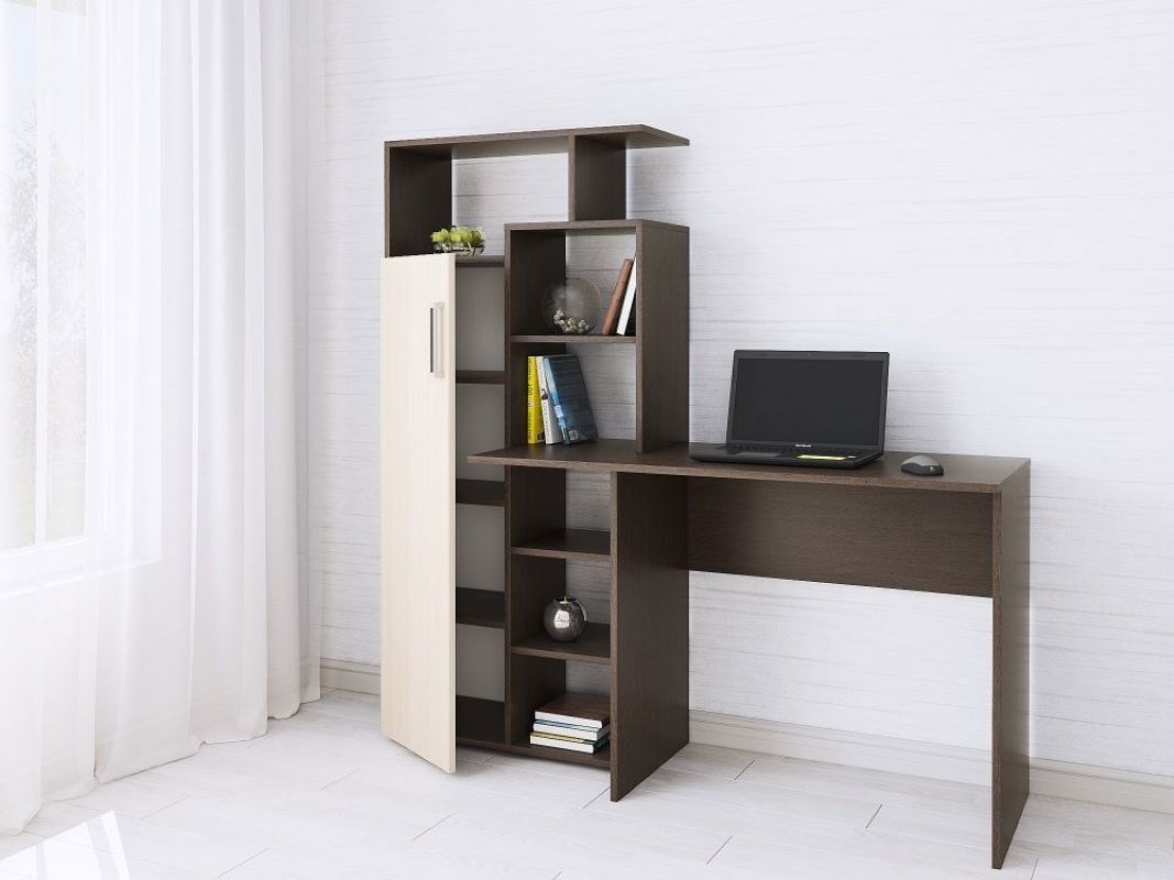 Изображение товара Компьютерный стол Тэкс Квартет-7 151x151x50 см ЛДСП венге дуб офисный и письменный