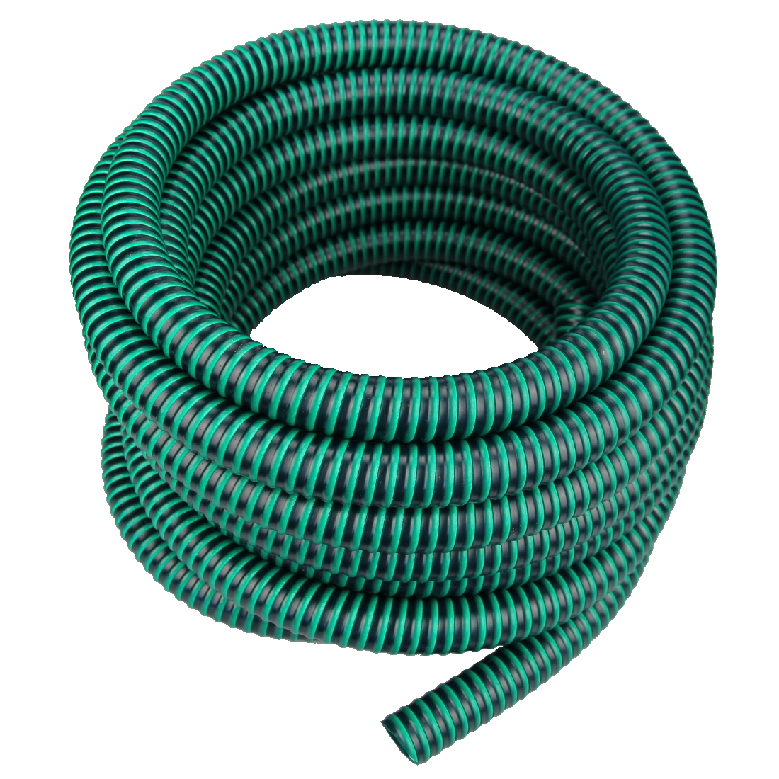 Изображение товара Шланг гофрированный напорно-всасывающий ПВХ 32мм 10м цвет зеленый