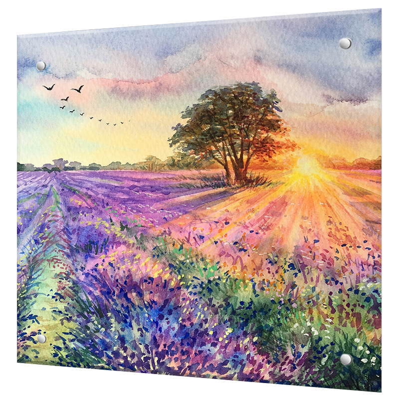 Изображение товара Защитный экран Borntoprint Прованс 50x50 см из закаленного стекла стильное решение для кухни