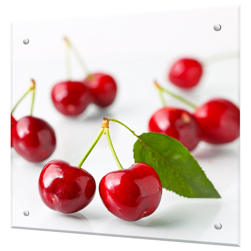 Изображение товара Защитный экран Borntoprint Вишенки 50x60x0.4 см закаленное стекло цвет прозрачный