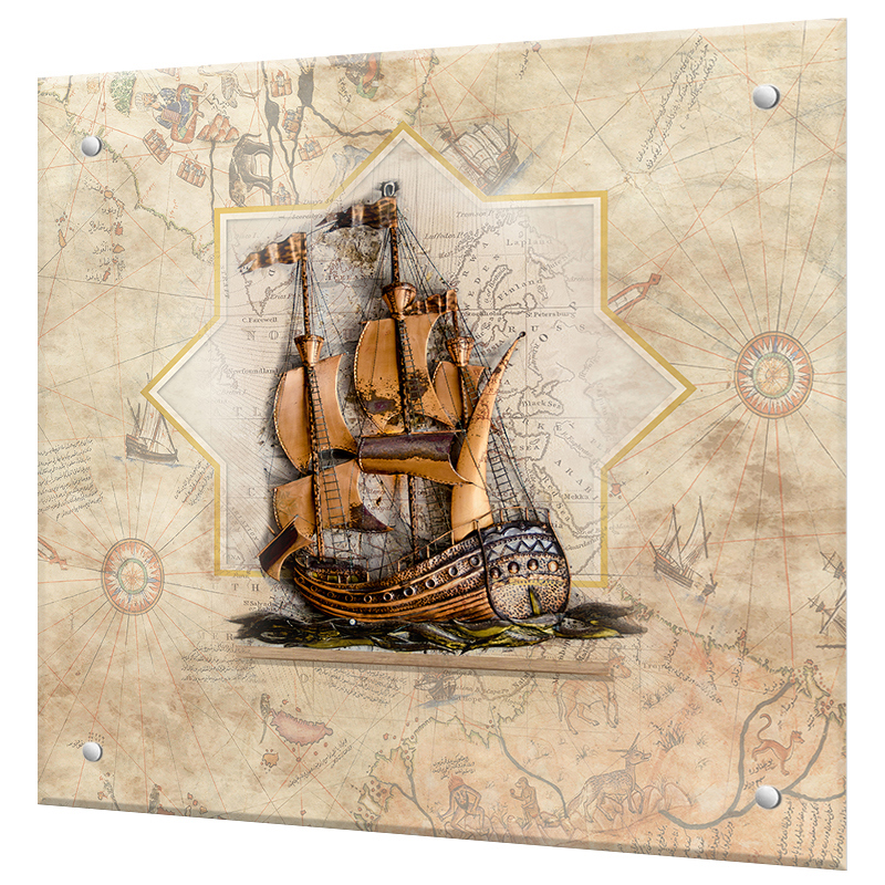 Изображение товара Защитный экран Borntoprint Приключения 60x50 см закаленное стекло для кухни