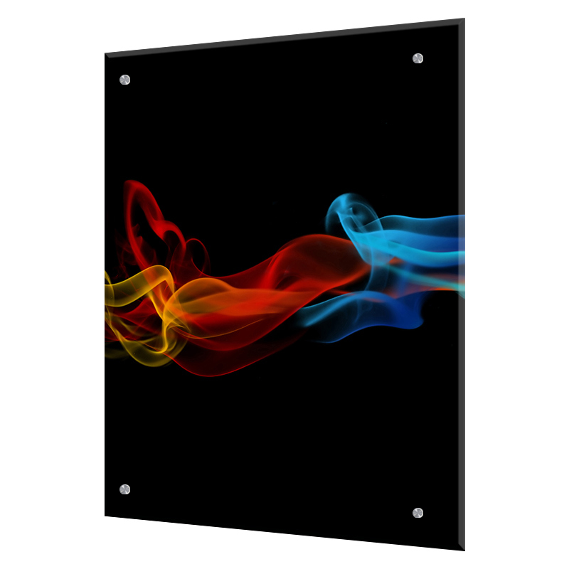 Изображение товара Стеновая панель Borntoprint Цветной дым 60x75x0.4 см закаленное стекло цвет прозрачный