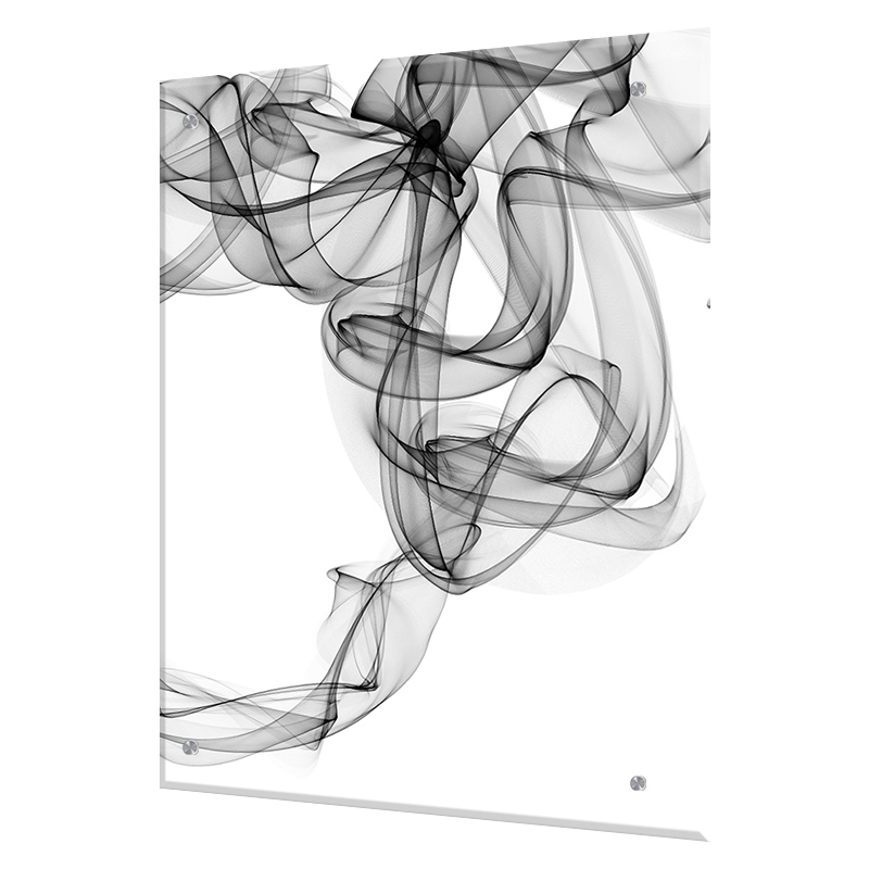 Изображение товара Стеновая панель Borntoprint Черная дымка 60x75 см из закаленного стекла