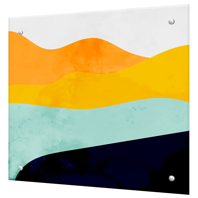 Изображение товара Защитный экран Borntoprint Волны 50x50 см из закаленного стекла