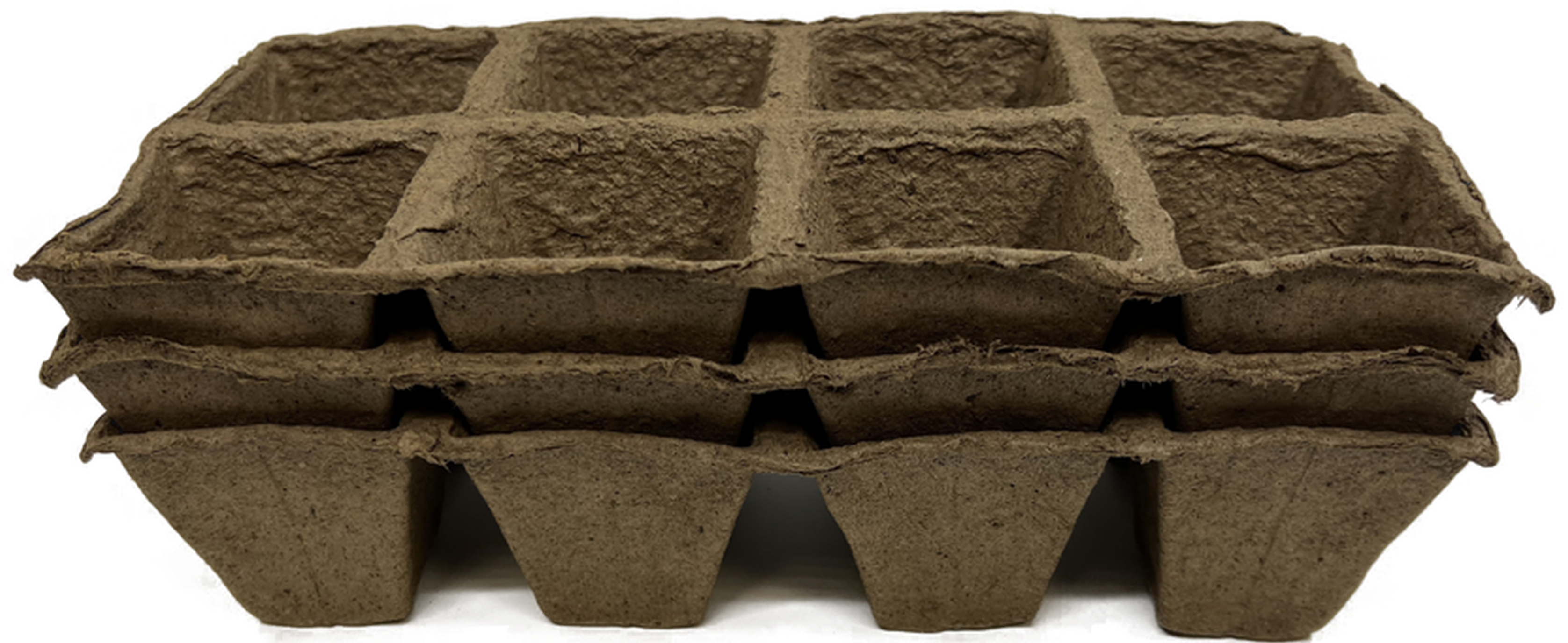 Горшок торфяной для рассады 8 ячеек 24 шт.