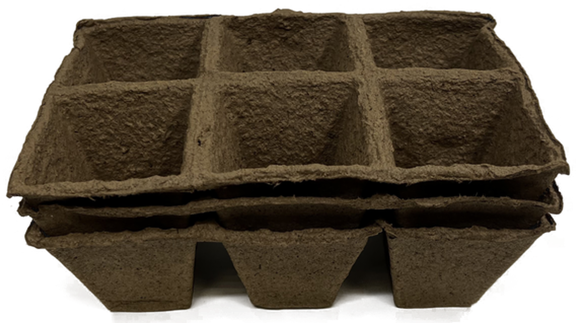 Изображение товара Горшок торфяной для рассады 6 ячеек, 18 шт 90×90 мм