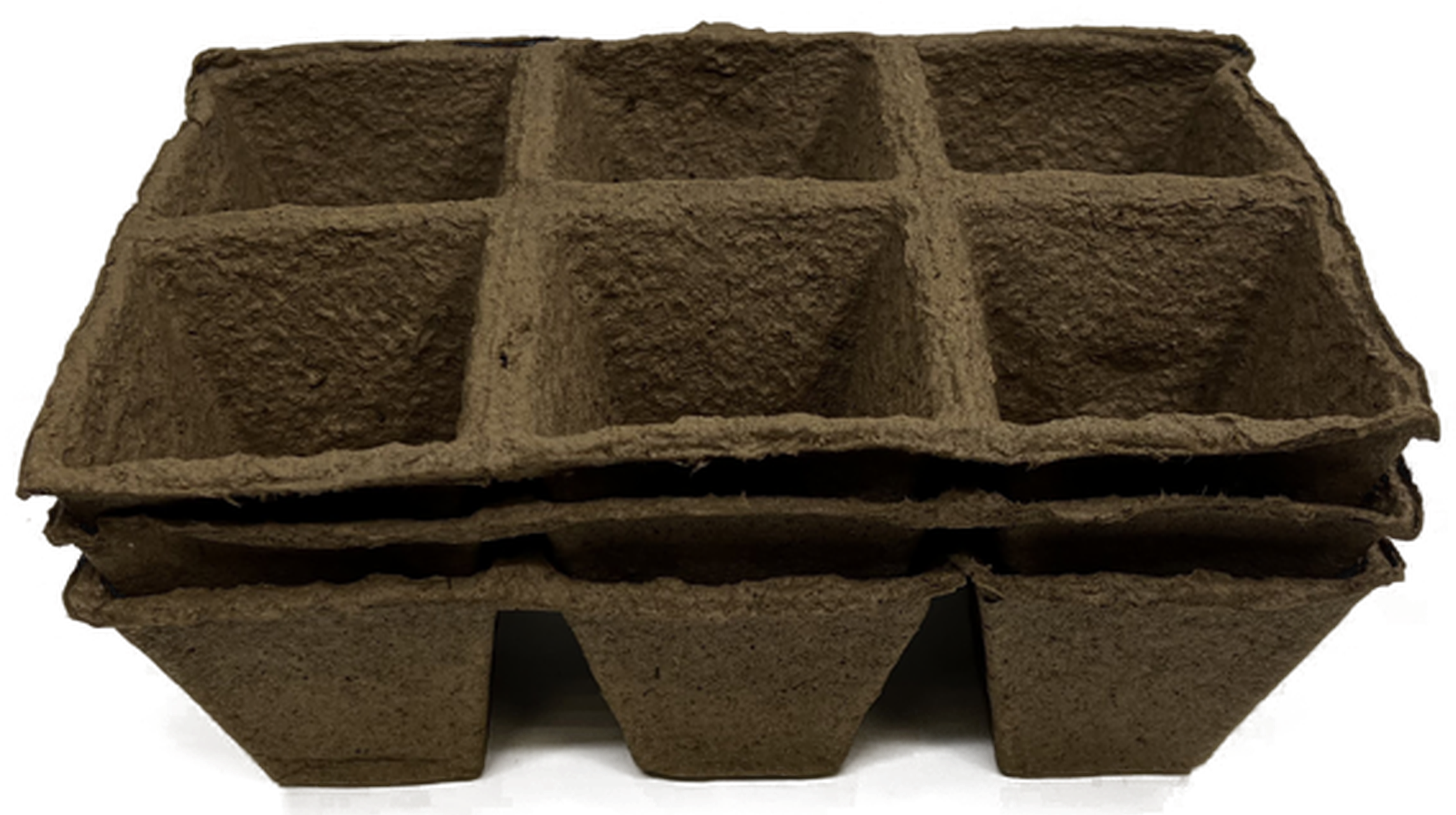 Горшок торфяной для рассады 6 ячеек 18 шт.