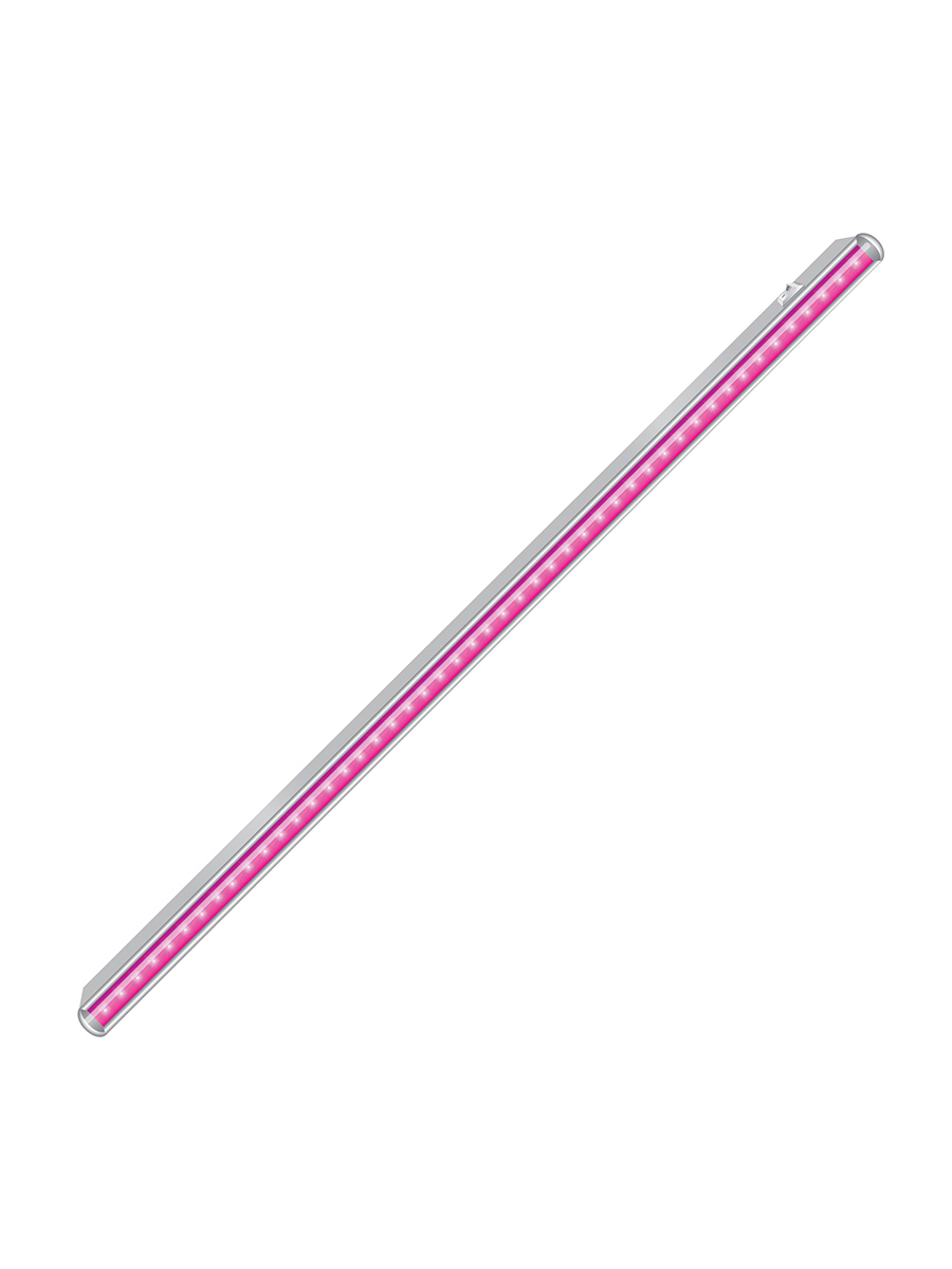 Изображение товара Фитосветильник линейный светодиодный Ecotec 572 мм 9 Вт туба для рассады влагостойкий красно-синий спектр розовый свет