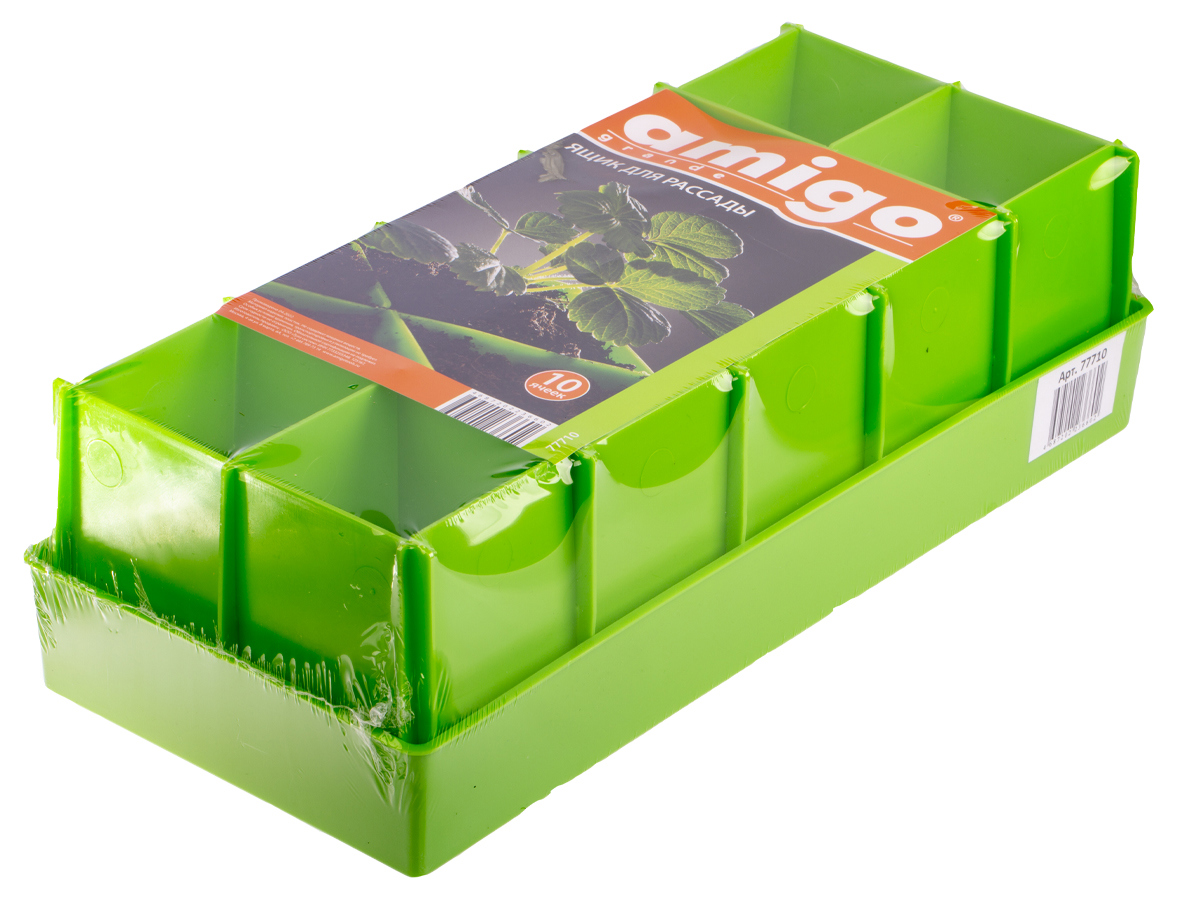 Изображение товара Комплект для рассады Amigo 10 ячеек 40x17.5x11 см полипропилен