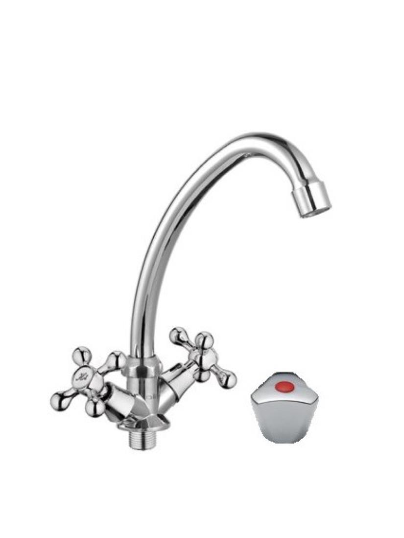 Изображение товара D-LIN D151824-1 двухвентильный кухонный смеситель, хром