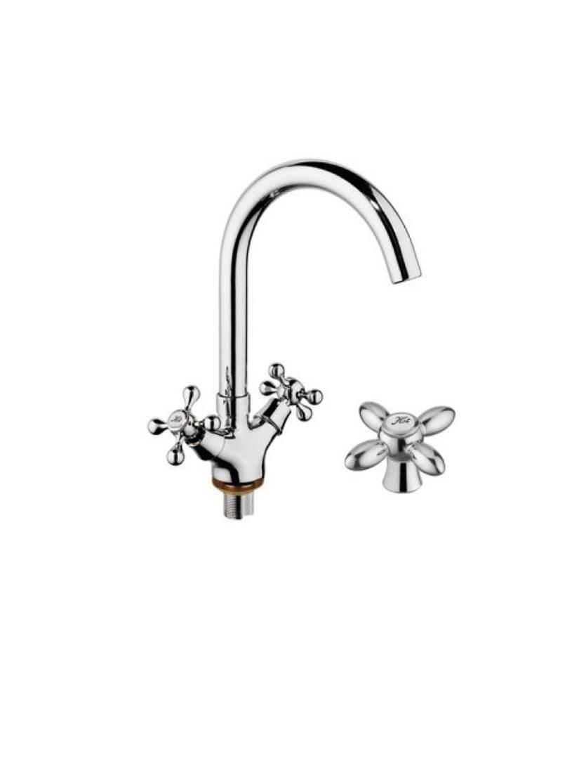 Изображение товара Двухвентильный смеситель D-lin D153808-E цвет хром