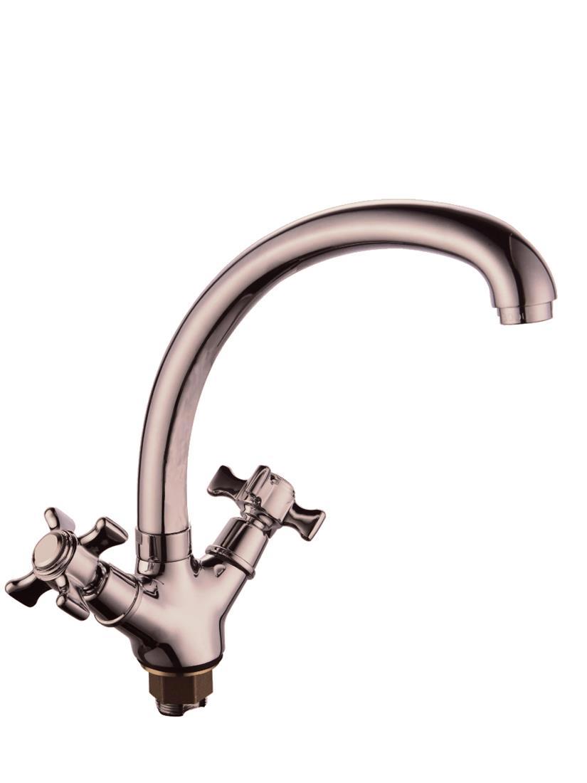 Изображение товара D-LIN D156807-5 — двухвентильный кухонный смеситель, хром