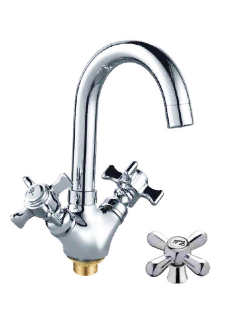 Изображение товара Смеситель D-LIN D156819-D двойной вентиль хром