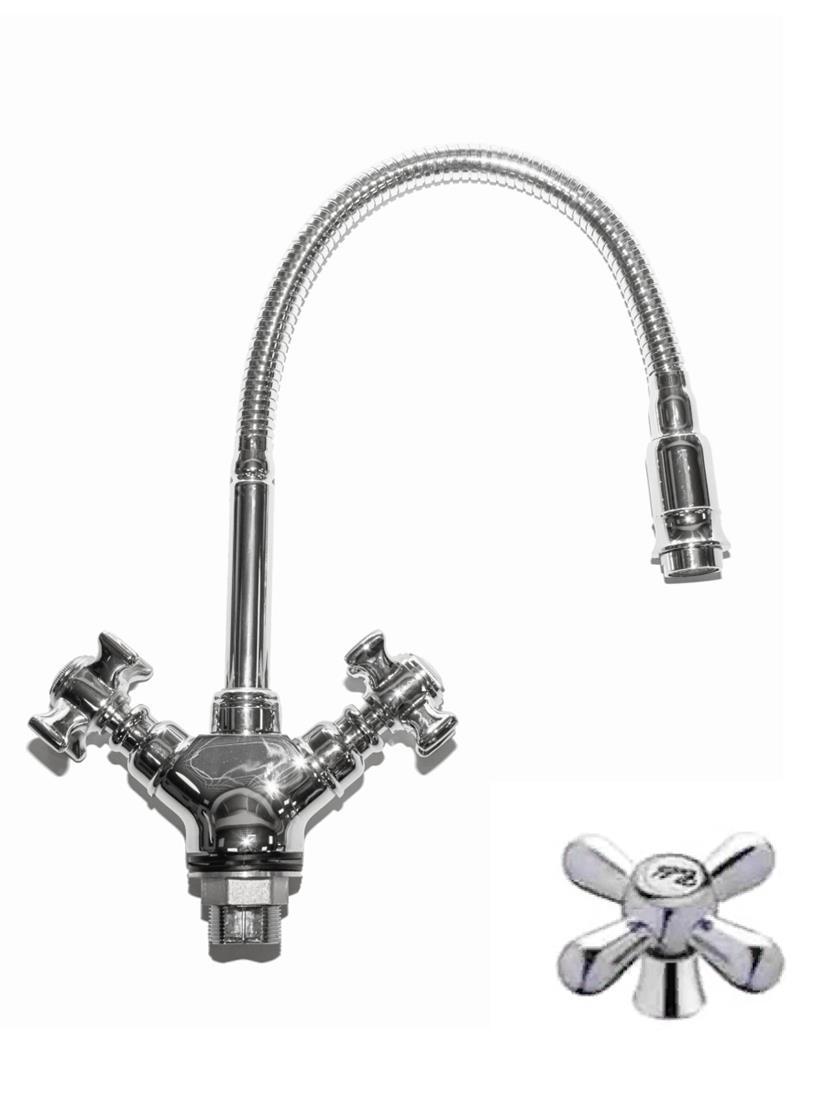 Изображение товара Двухвентильный смеситель D-lin D156819-Q цвет хром