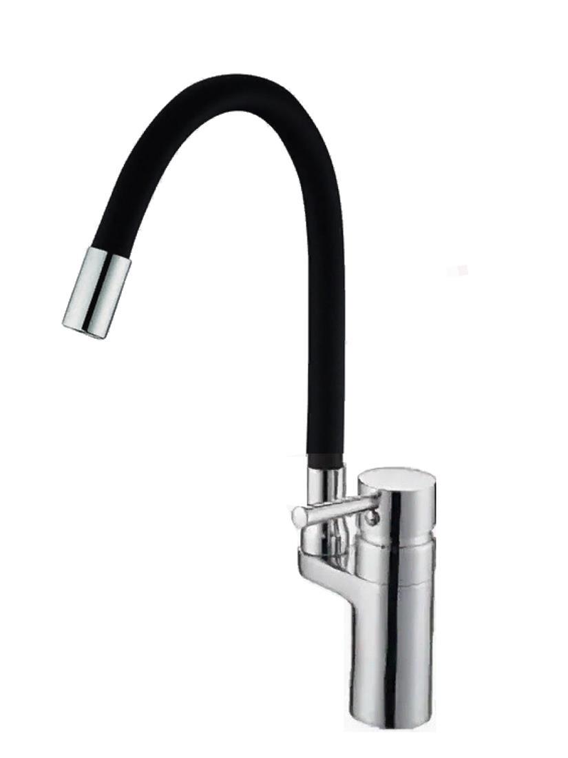 Изображение товара Однорычажный смеситель D-LIN D157315-1 для кухни серый с гибким изливом