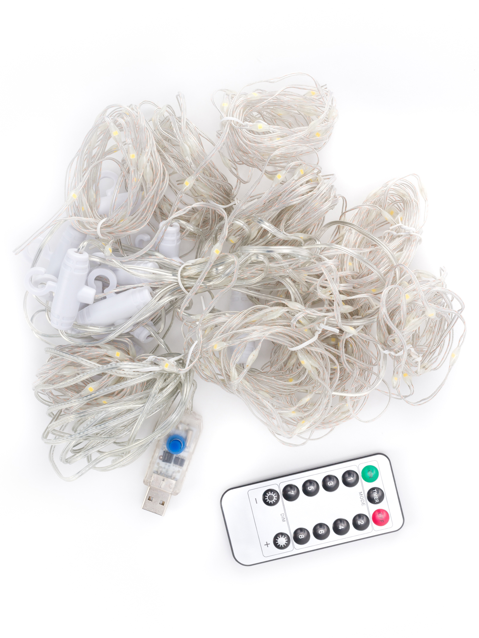 Изображение товара Электрогирлянда комнатная Sxmas 3x3 м 100 LED теплый белый 8 режимов