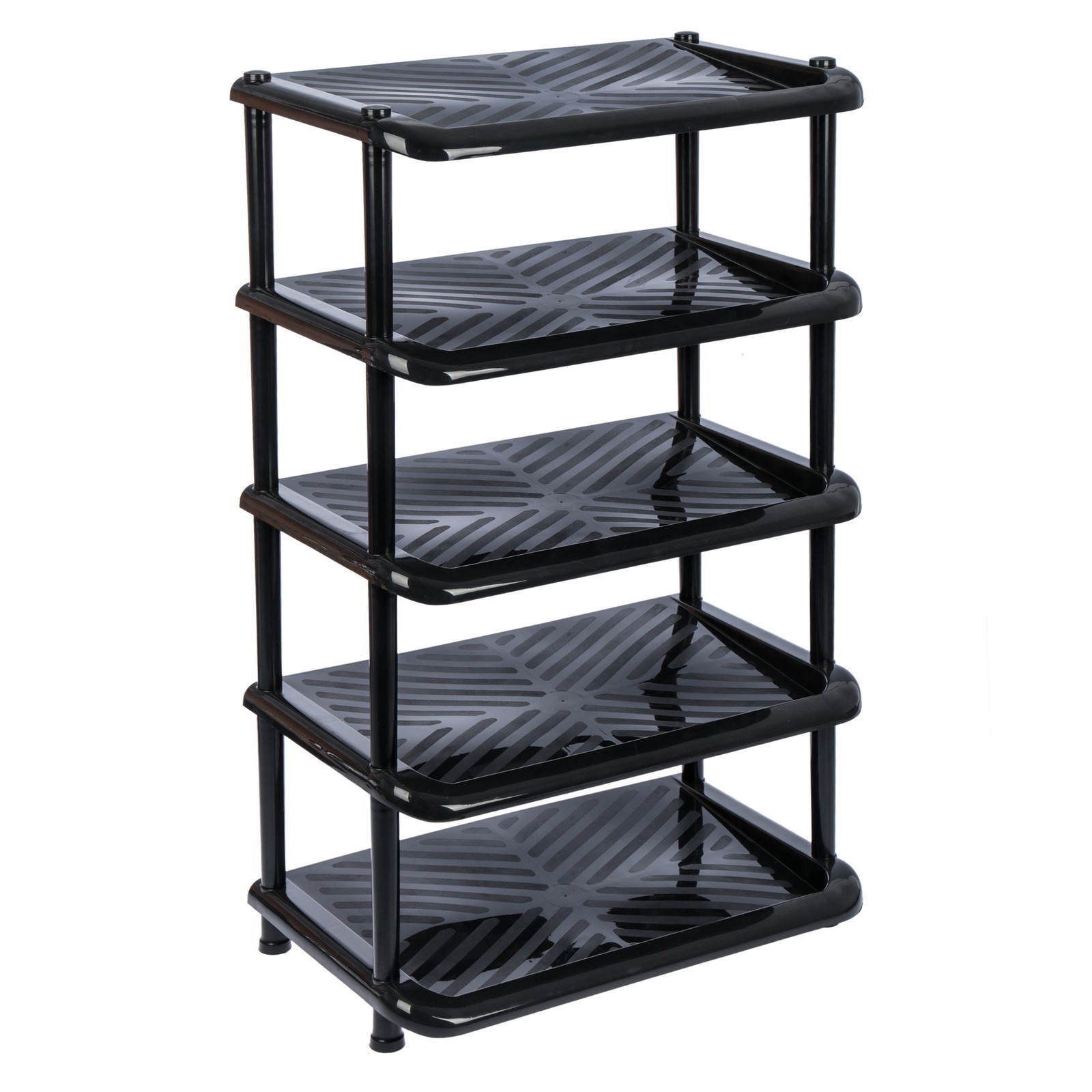 Изображение товара Обувница Полимербыт 49.5x88x31 см пластиковая для прихожей микс