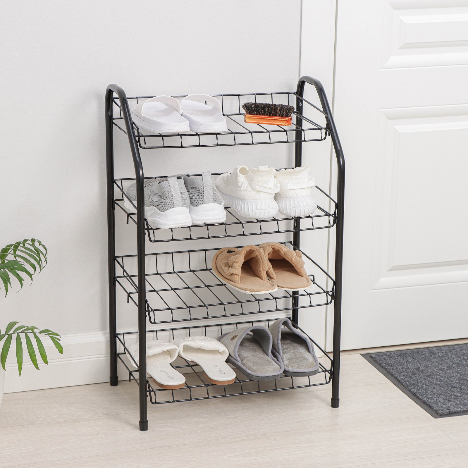 Изображение товара Обувница Nika 46x70x28 см металл цвет черный