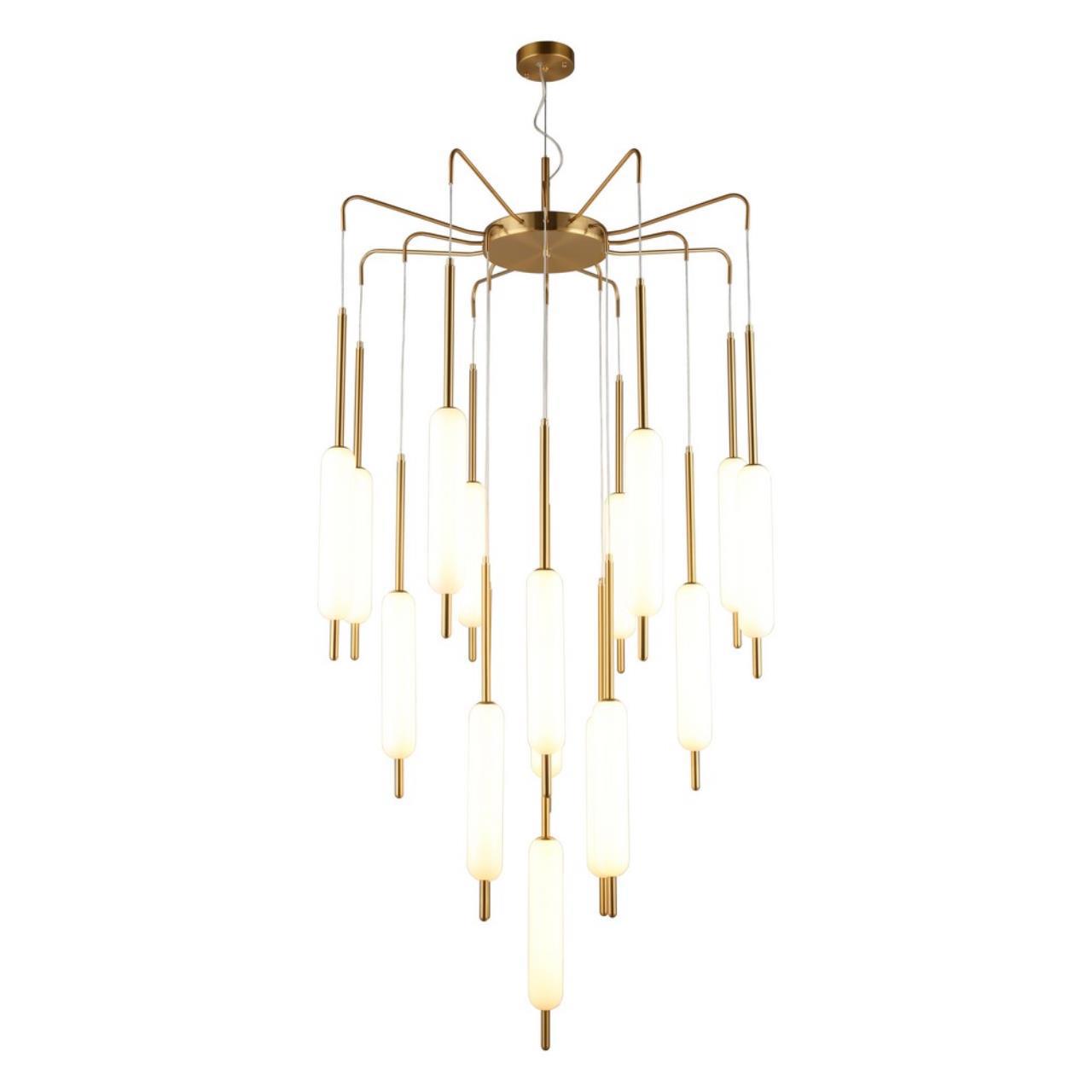 Изображение товара Люстра подвесная светодиодная APLOYT APL.010.03.136 Carla 34 м² нейтральный белый свет цвет золотой