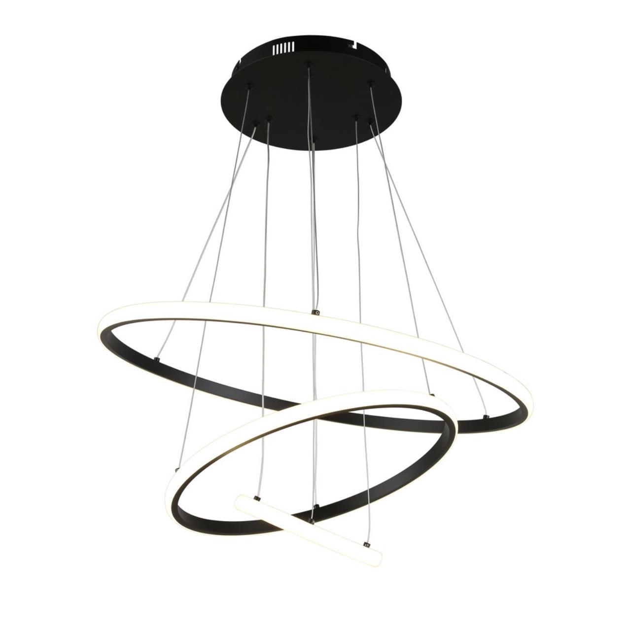 Изображение товара Люстра подвесная светодиодная Janina 60 см черный современный стиль