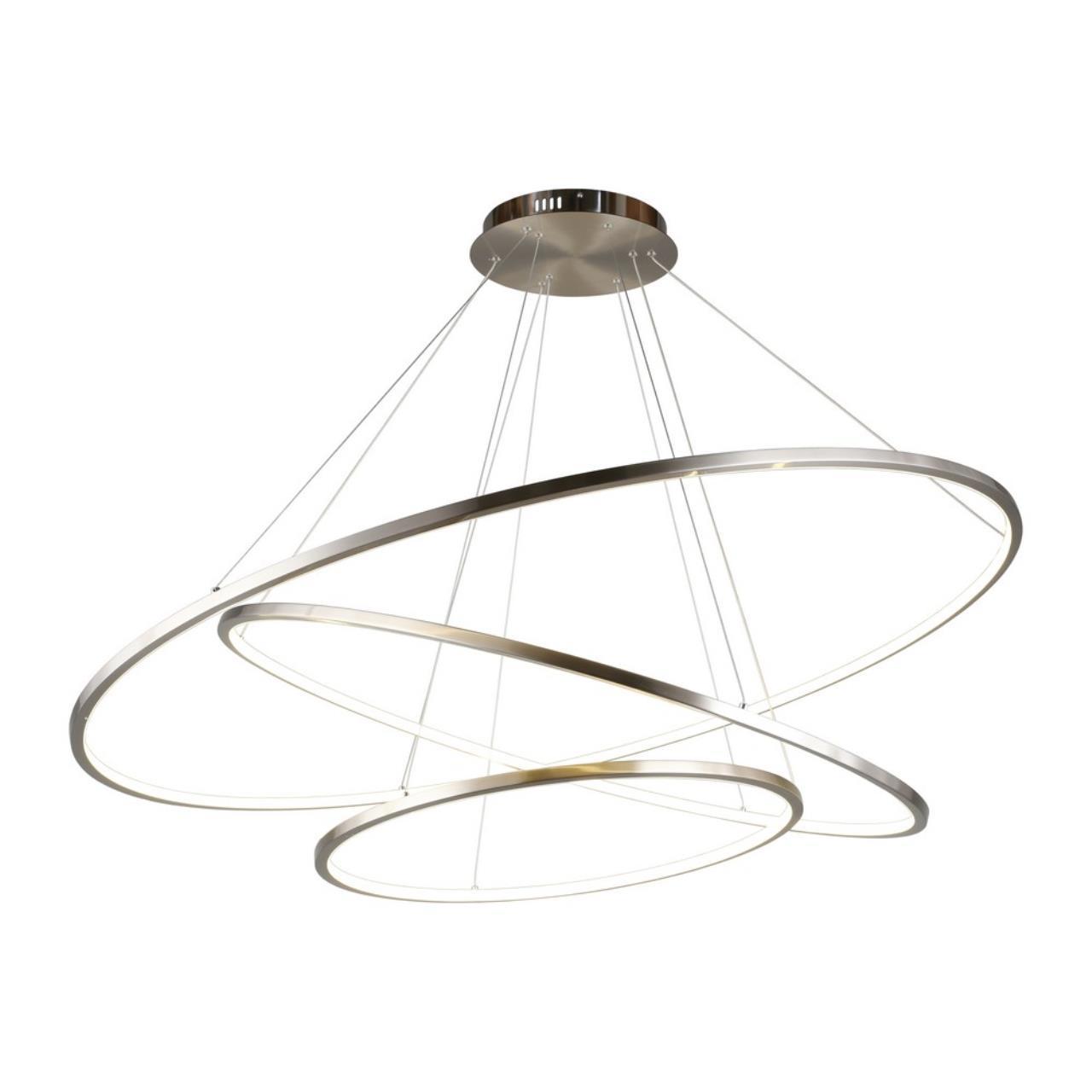 Изображение товара Люстра подвесная светодиодная Monisia 138 Вт нейтральный белый свет хром стиль Модерн