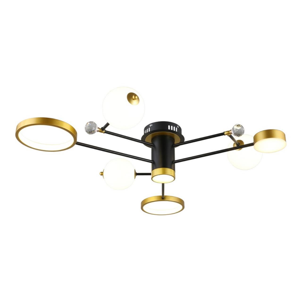 Изображение товара Люстра потолочная светодиодная OMNILUX Grado OML-00807-120 черный 120 Вт