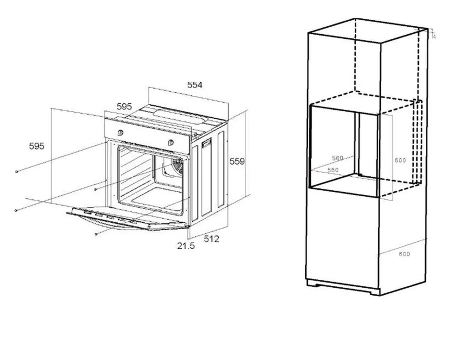 Электрический Духовой Шкаф Maunfeld Eoec.586w 59.5x59.5x53.35 См Конвекция Цвет Белый - 12