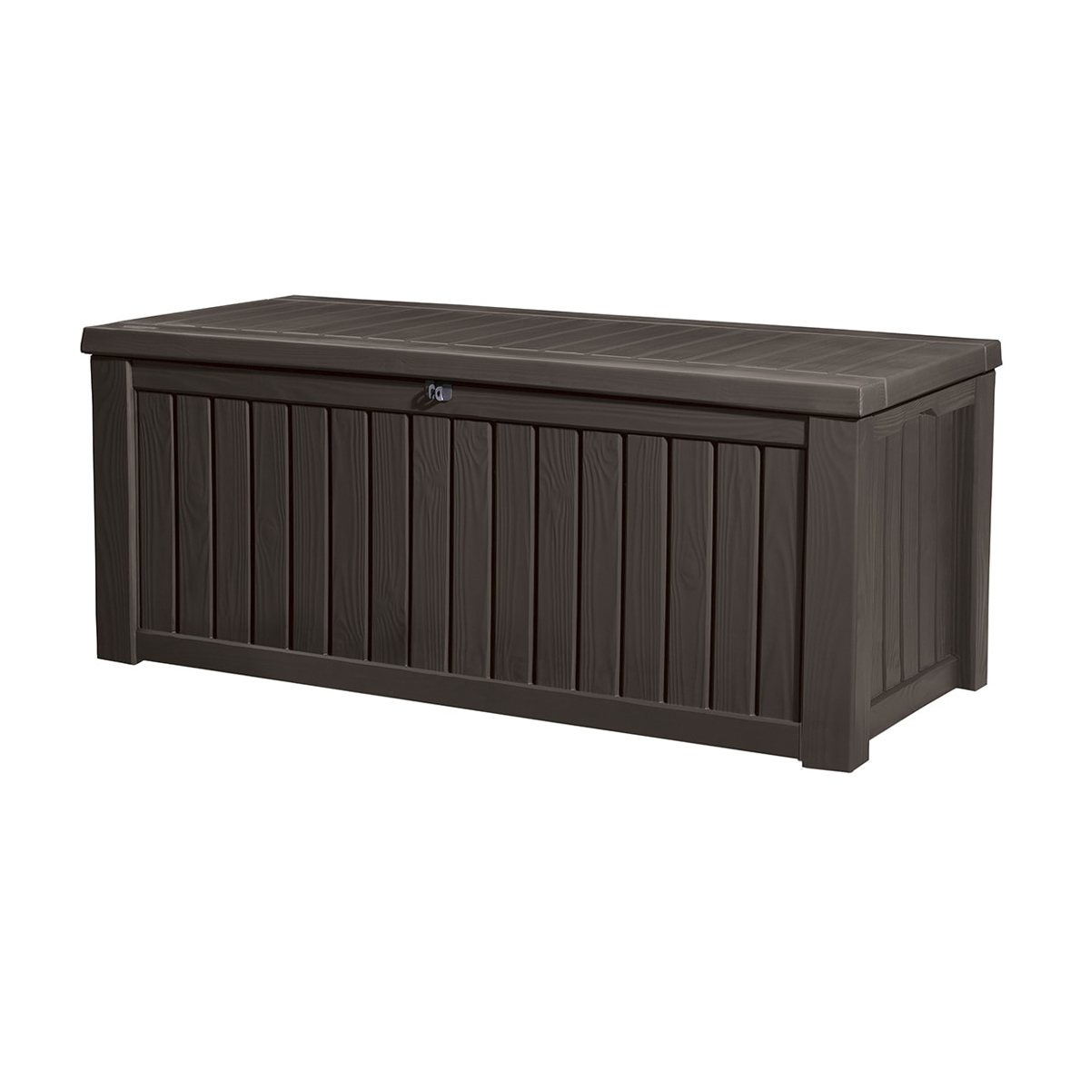 Изображение товара Пластиковый садовый сундук Keter ROCKWood STORAGE BOX коричневый 570л