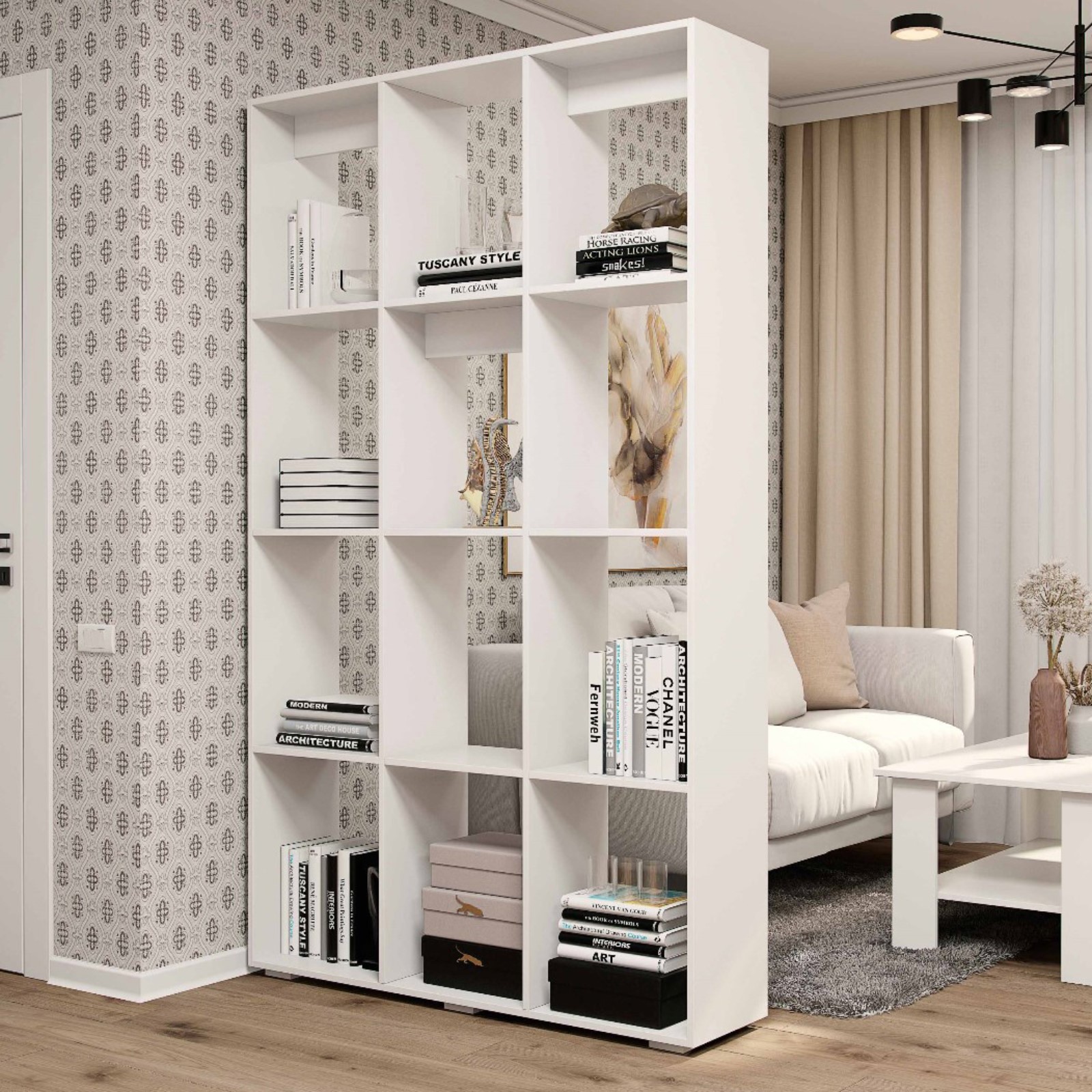 Изображение товара Стеллаж Клик мебель 121x30x204 см ЛДСП цвет белый Изображение товара Стеллаж Клик мебель 121x30x204 см ЛДСП цвет белый