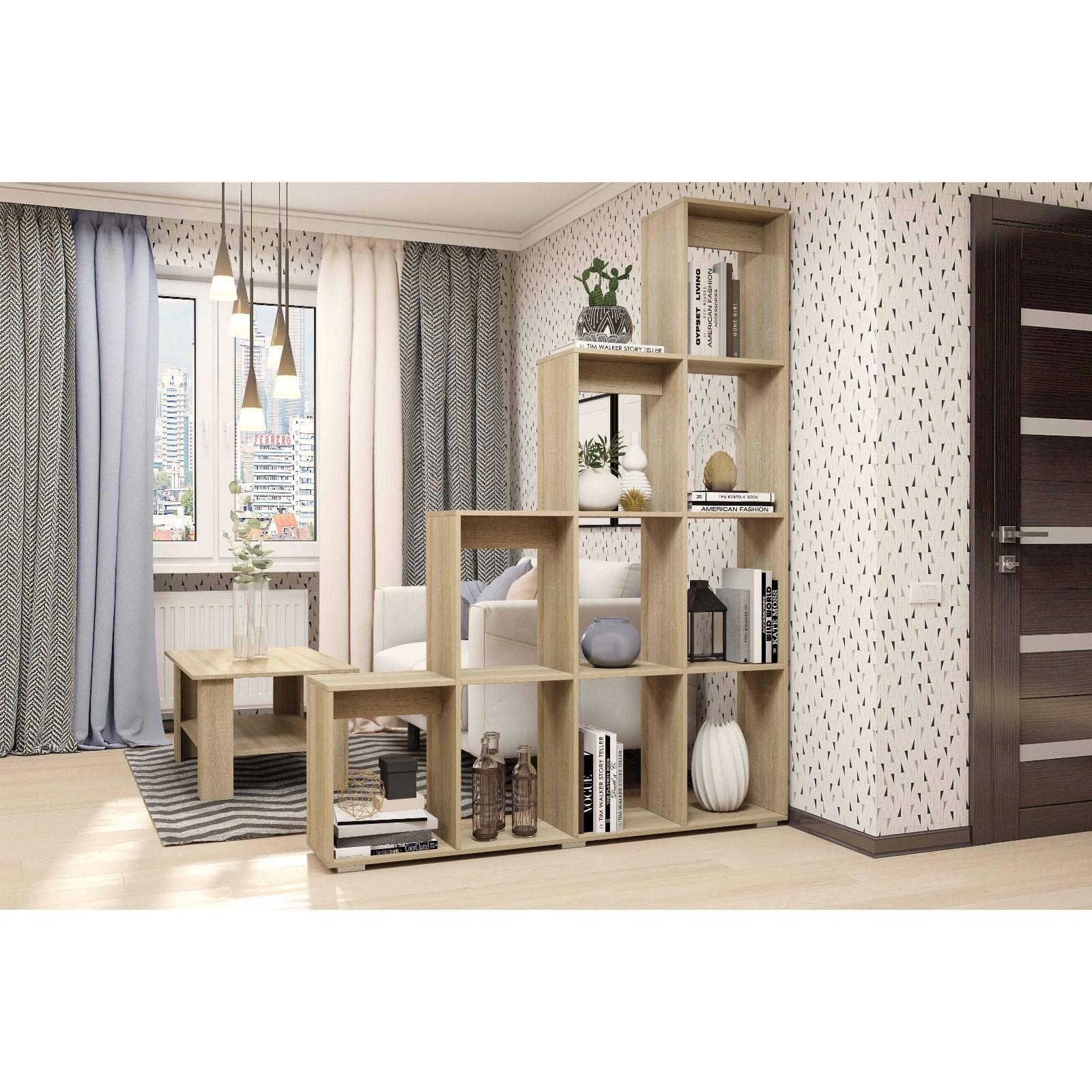 Изображение товара Стеллаж Клик МЕБЕЛЬ 160x30x204 дуб сонома — 10 полок