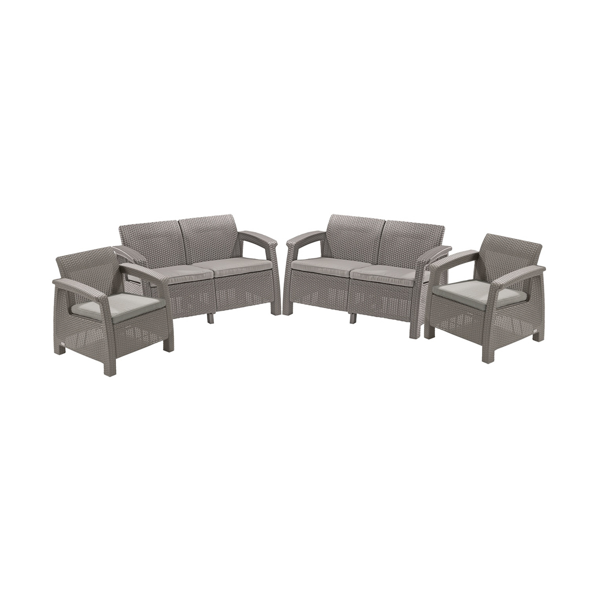 Изображение товара Садовая мебель для отдыха Keter Corfu Rest полипропилен разноцветный:2 кресла и 2 дивана