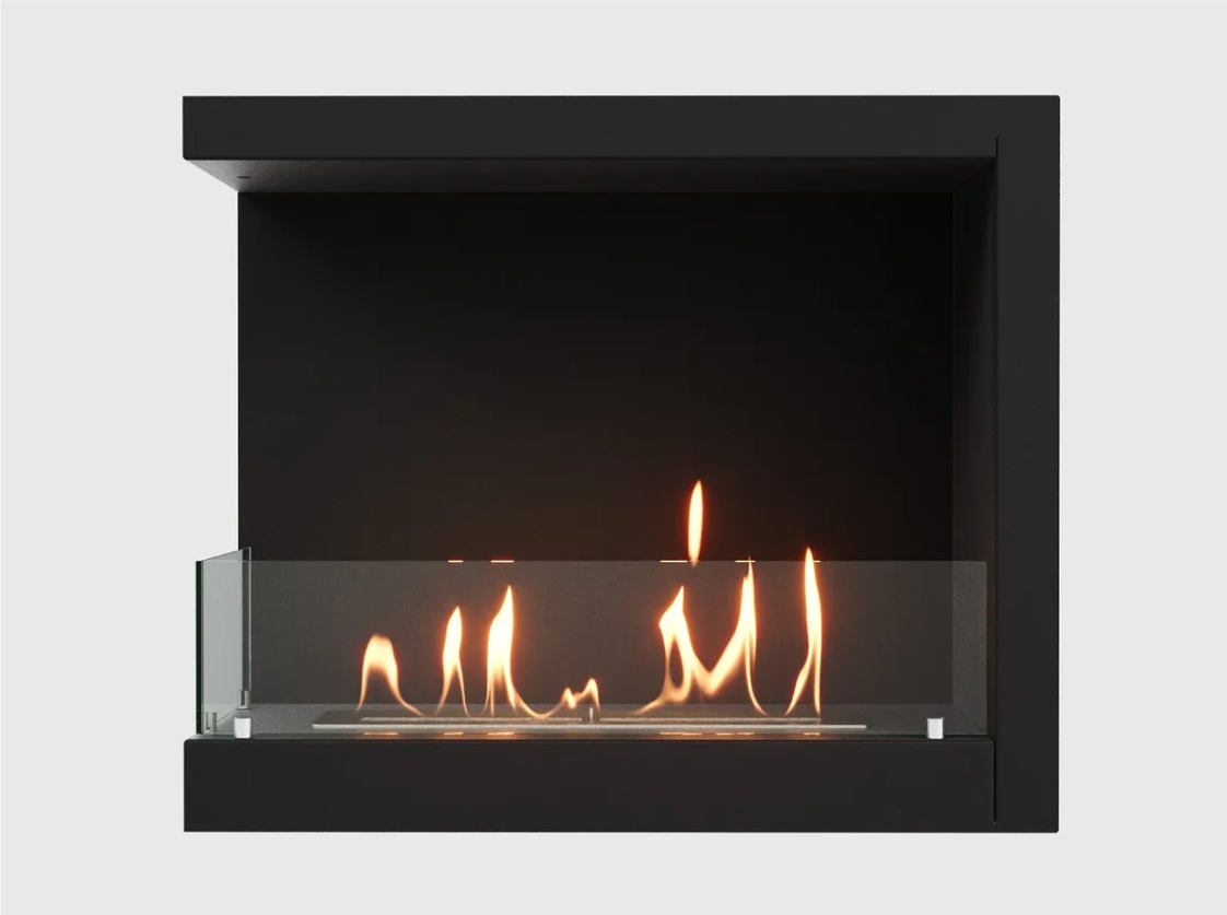 Изображение товара Встраиваемый угловой биокамин Lux Fire 755 М левый, безопасный экологичный