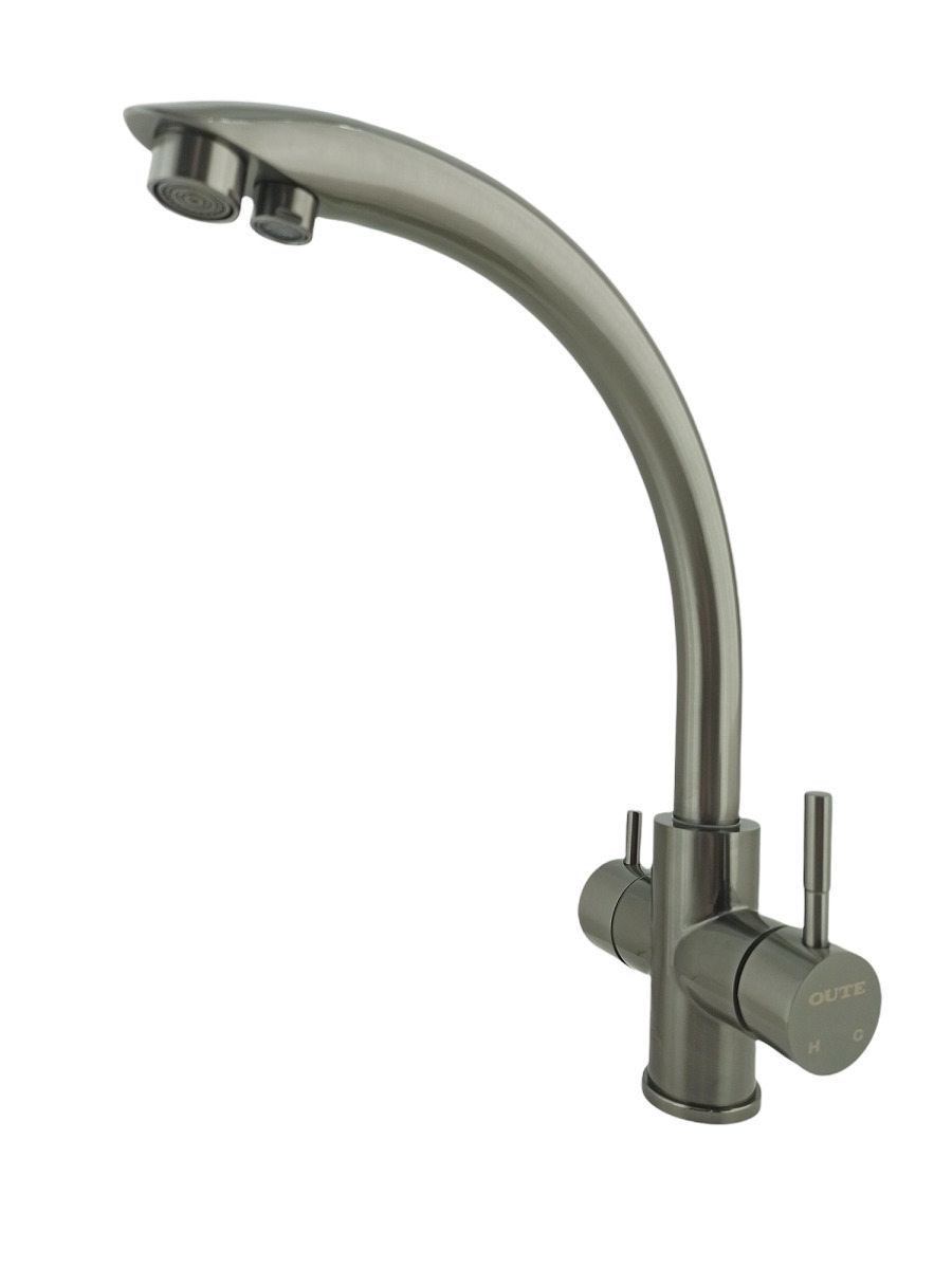 Изображение товара Однорычажный смеситель Oute T60103by излив 30 см цвет темно-серый