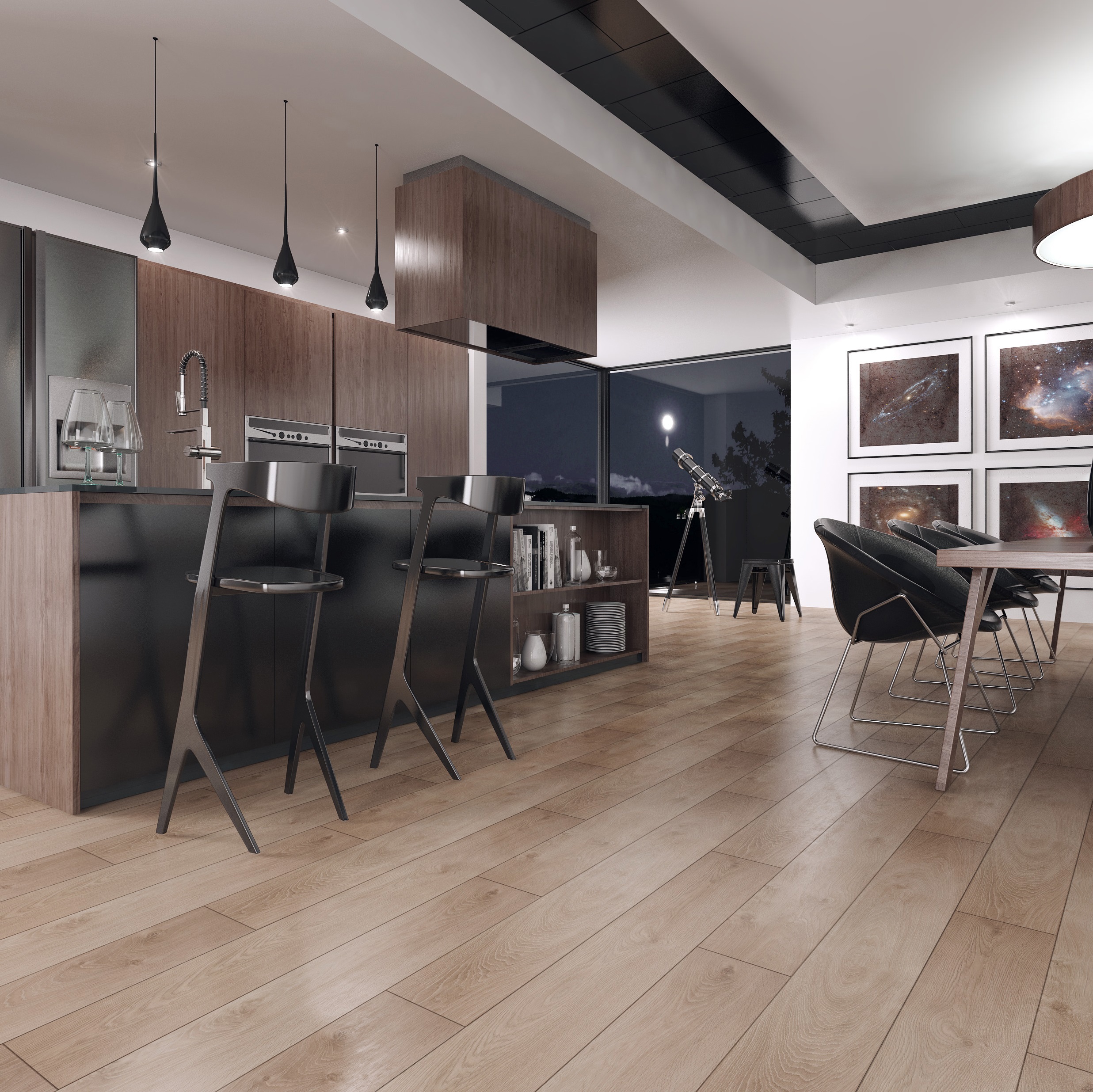 Изображение товара Ламинат Kronopol Cuprum Platinium Ferrara Oak 12 мм 33 класс с фаской и теплым полом