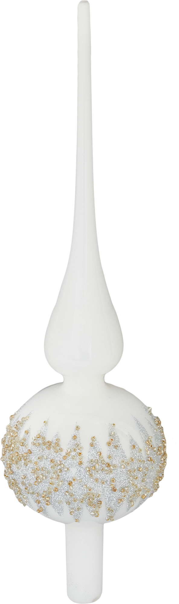 Изображение товара Верхушка на елку 31 см белая праздничный декор для новогодней елки