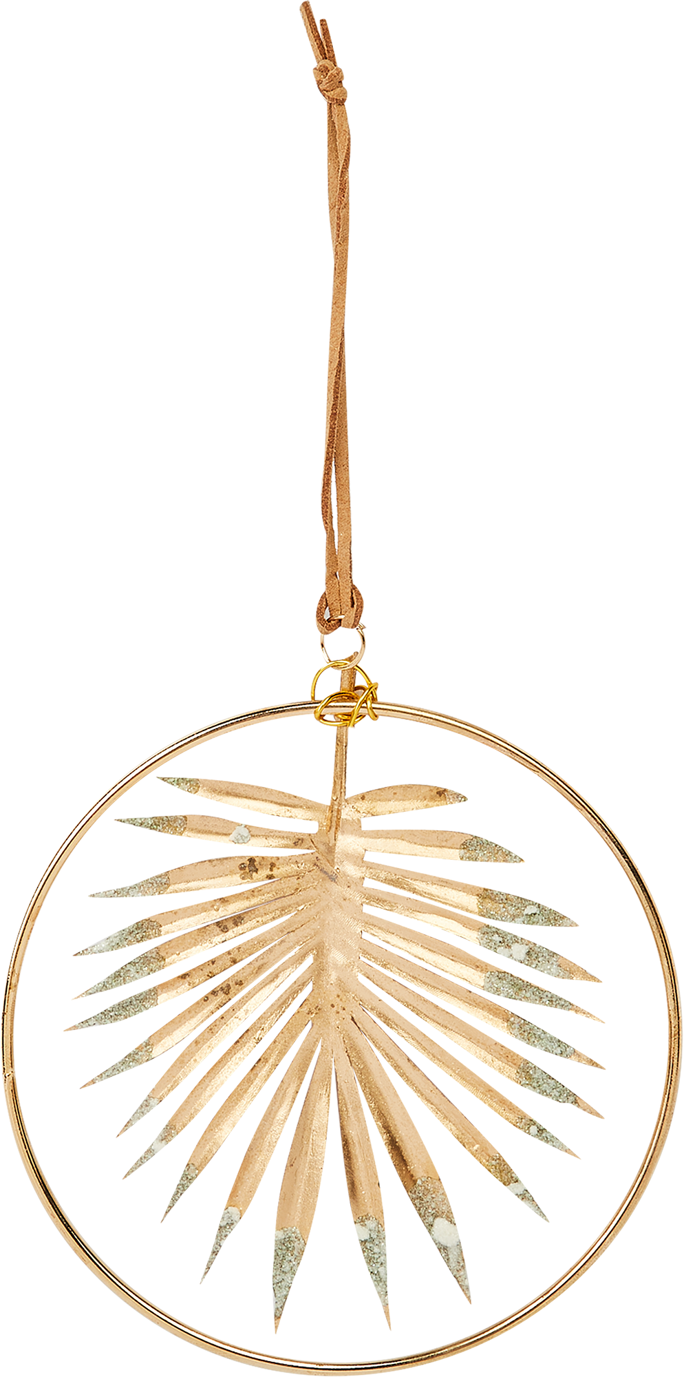 Изображение товара Подвес Папоротник 13x13 см цвет золотой