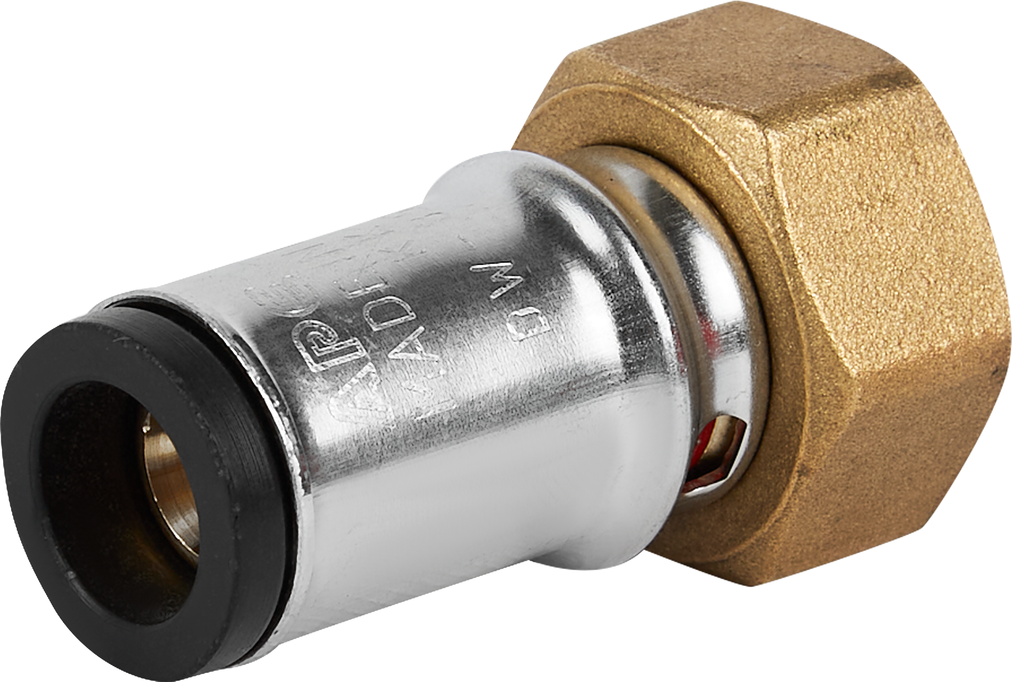 Изображение товара Муфта комбинированная Stout 1/2x16 мм латунь для водопровода высокое качество