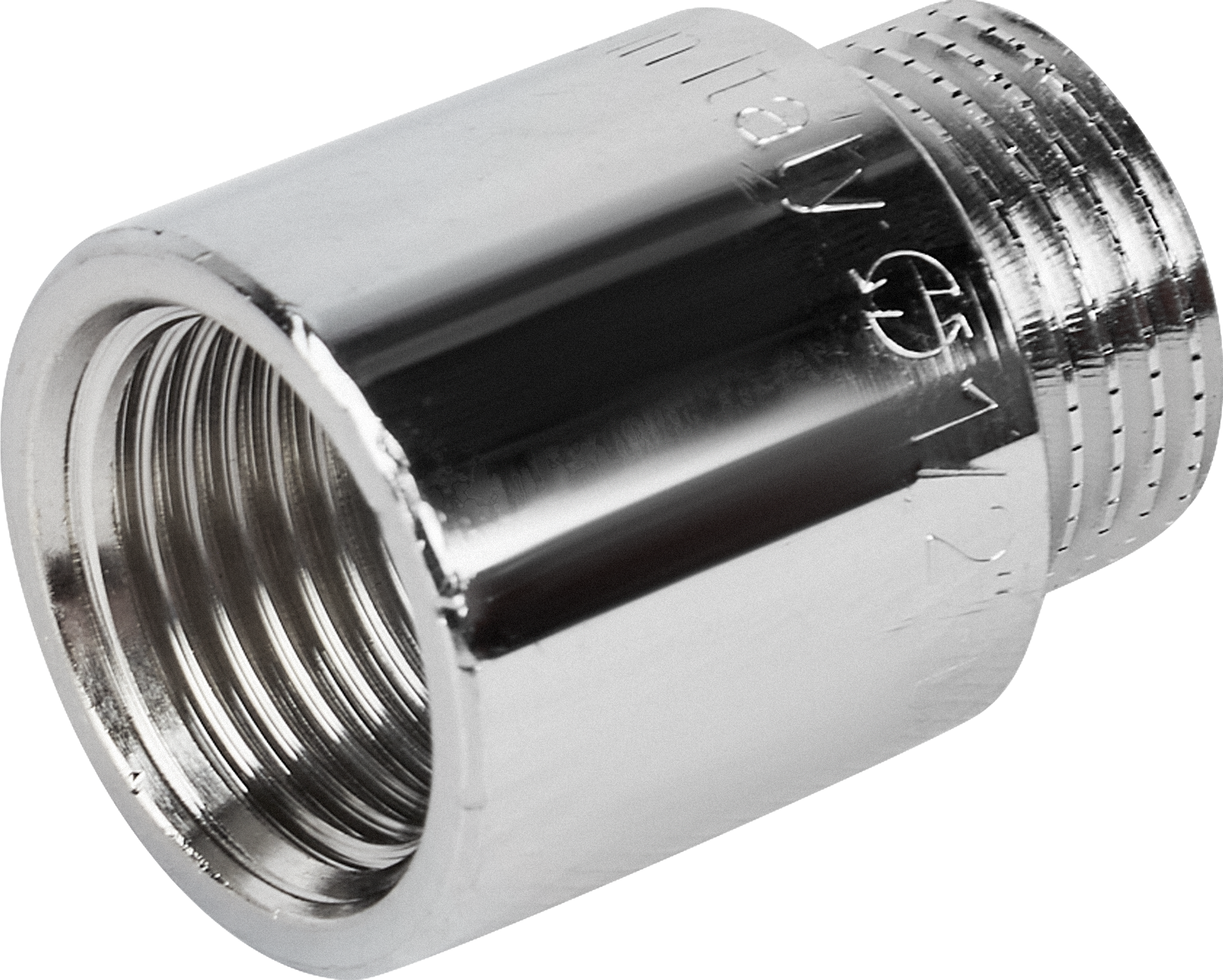 Изображение товара Удлинитель для водопроводных труб 1/2x1/2 латунь никелированный Италия