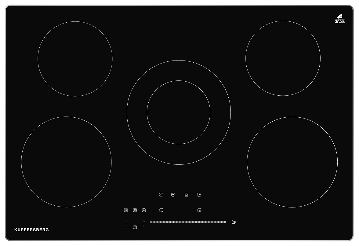 Изображение товара Электрическая варочная панель Kuppersberg ECS 703 R 77 см 5 конфорок цвет черный