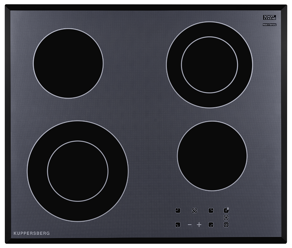 Изображение товара Электрическая варочная панель Kuppersberg ESO 622 F 60 см 4 конфорки черно-серая